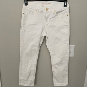 MICHAEL KORS WHITE CROPPED JEANS